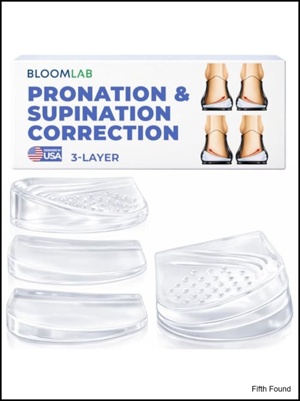 Heel Wedge Insoles for Supination Pronation Adjustable Gel Inserts